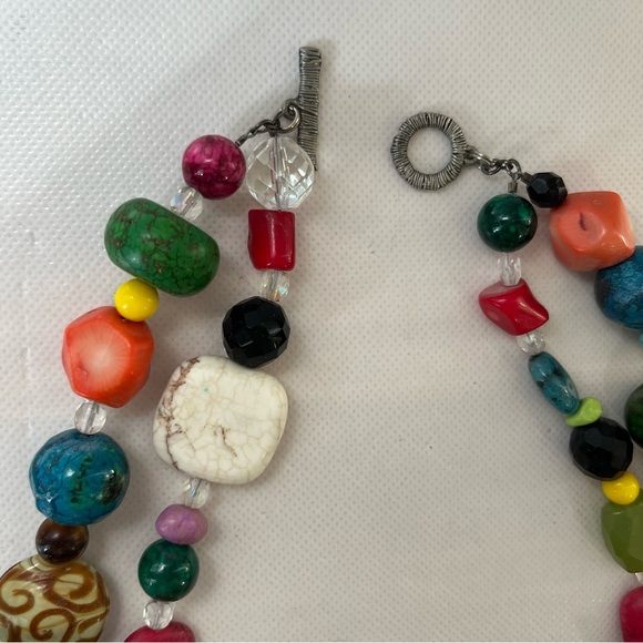 Chunky Stones Colorful Necklace - Picture 3 of 6